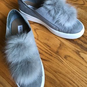 Steve Madden Bryanne Fluff Ball platform sneakers